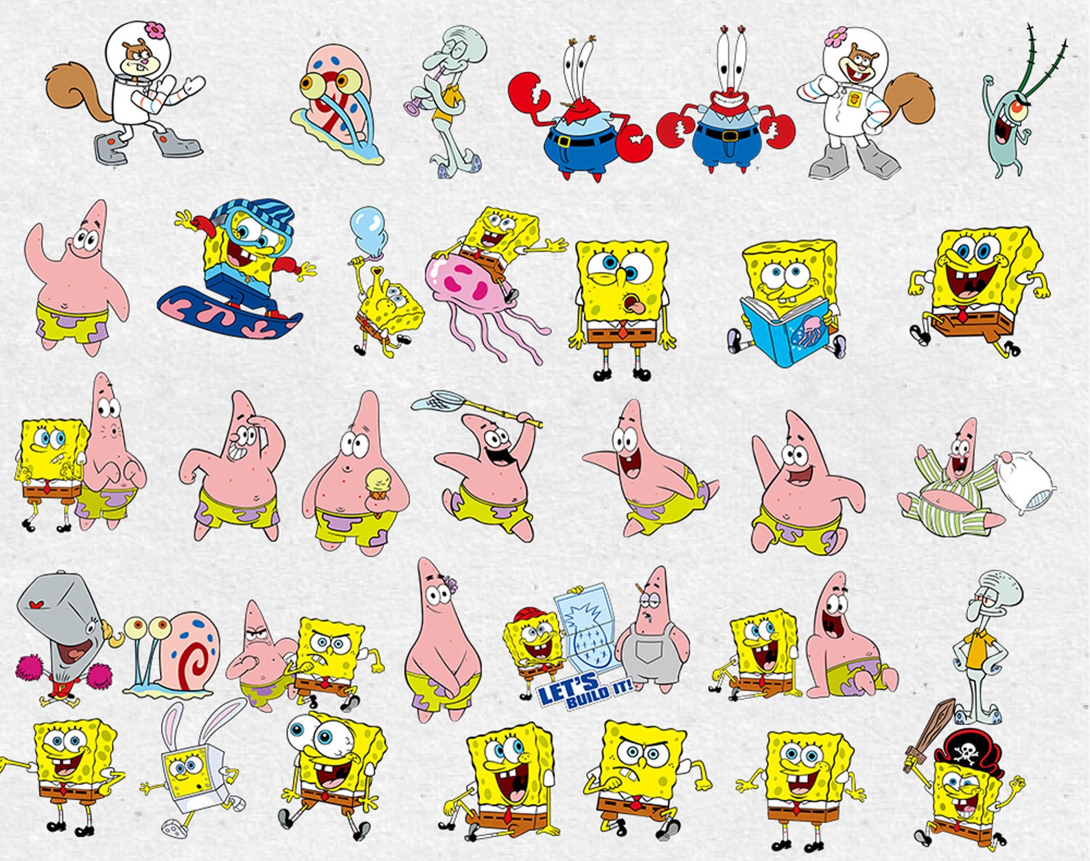 Spongebob Svg Bundle Spongebob Png Spongebob Birthday Svg | Etsy