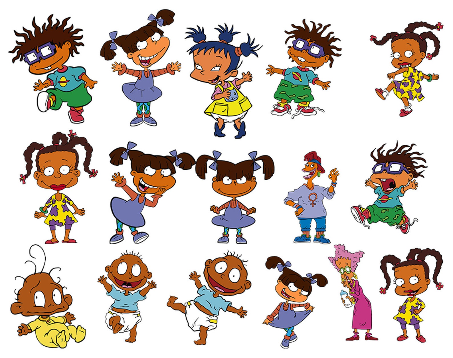 32 African American Rugrats Svg African Rugrats Clipart Etsy