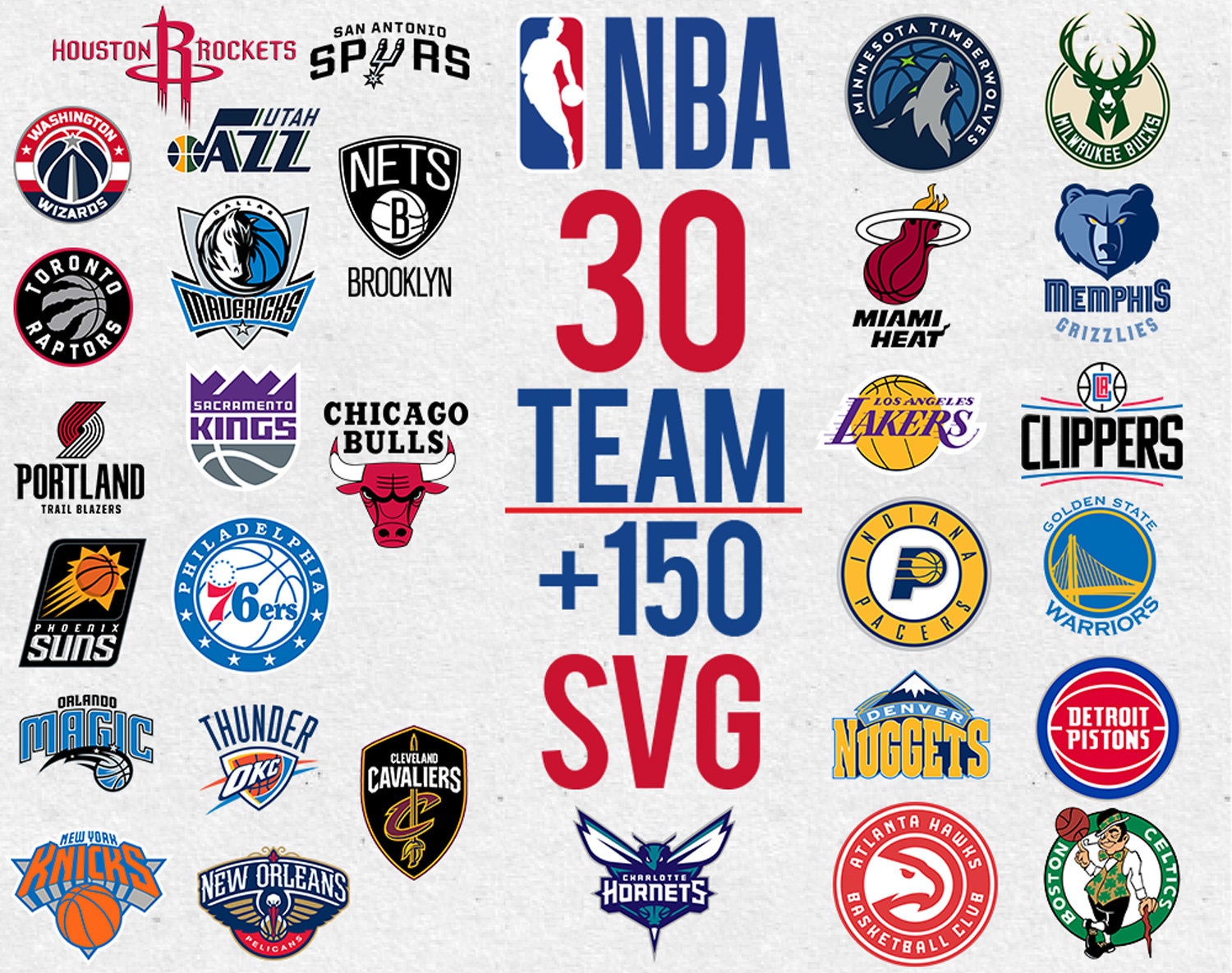 NBA Logo SVG 2021 All Team, Basketball Team Logo, NBA Svg Bundle, Nba…