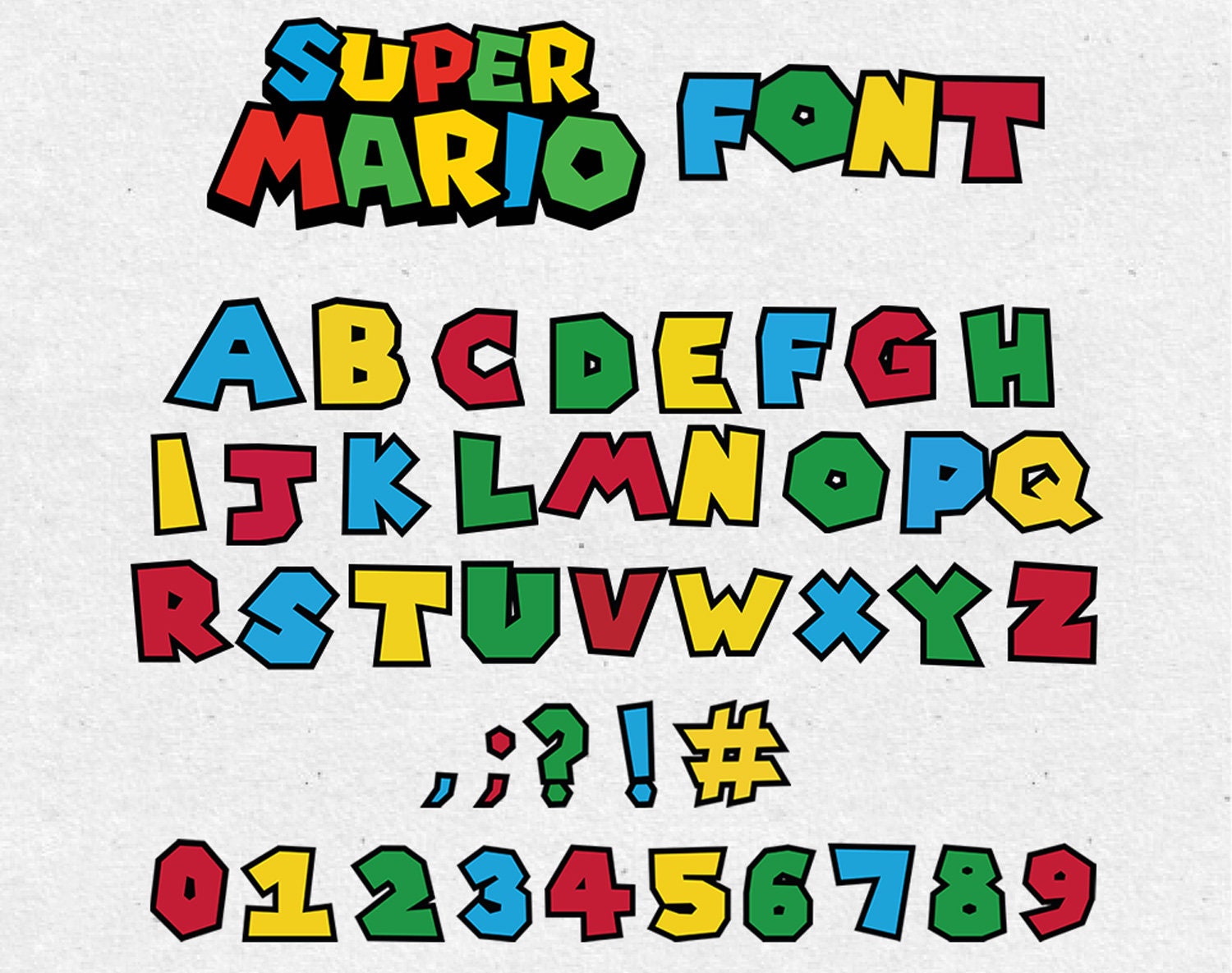 Super Mario Font Svg Super Mario Font And Numbers Svg Png Super | My ...