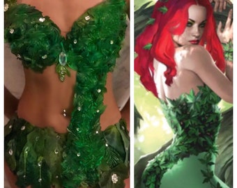 Poison Ivy Costume Rave Bra