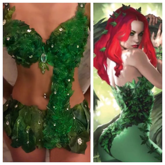 Poison Ivy Costume Rave Bra