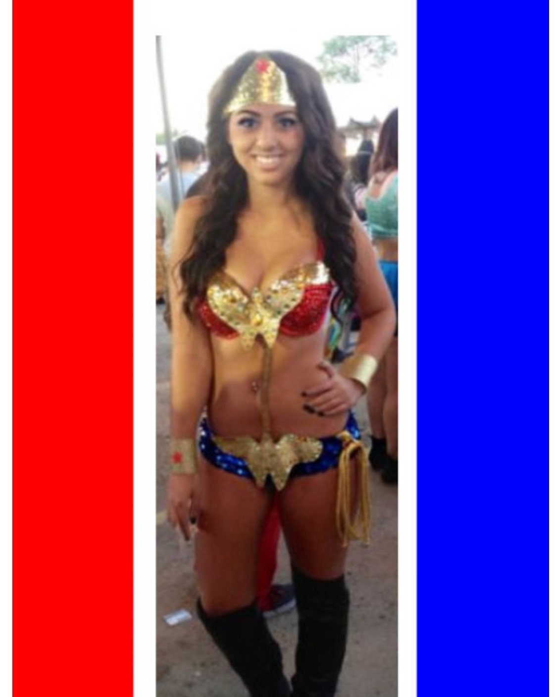 Wonder Woman Halloween Costume Rave Bra -  Canada