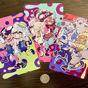 Cartes postales holographiques Splatoon Idols