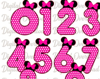 Minnie Mouse Number Etsy