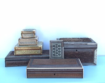 19 mm 50 PCS Rétro Décoratif Protecteurs antique prune patch bronze bois cas Box