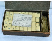 Damaged Mahjong Set in Original Box Parker Brothers