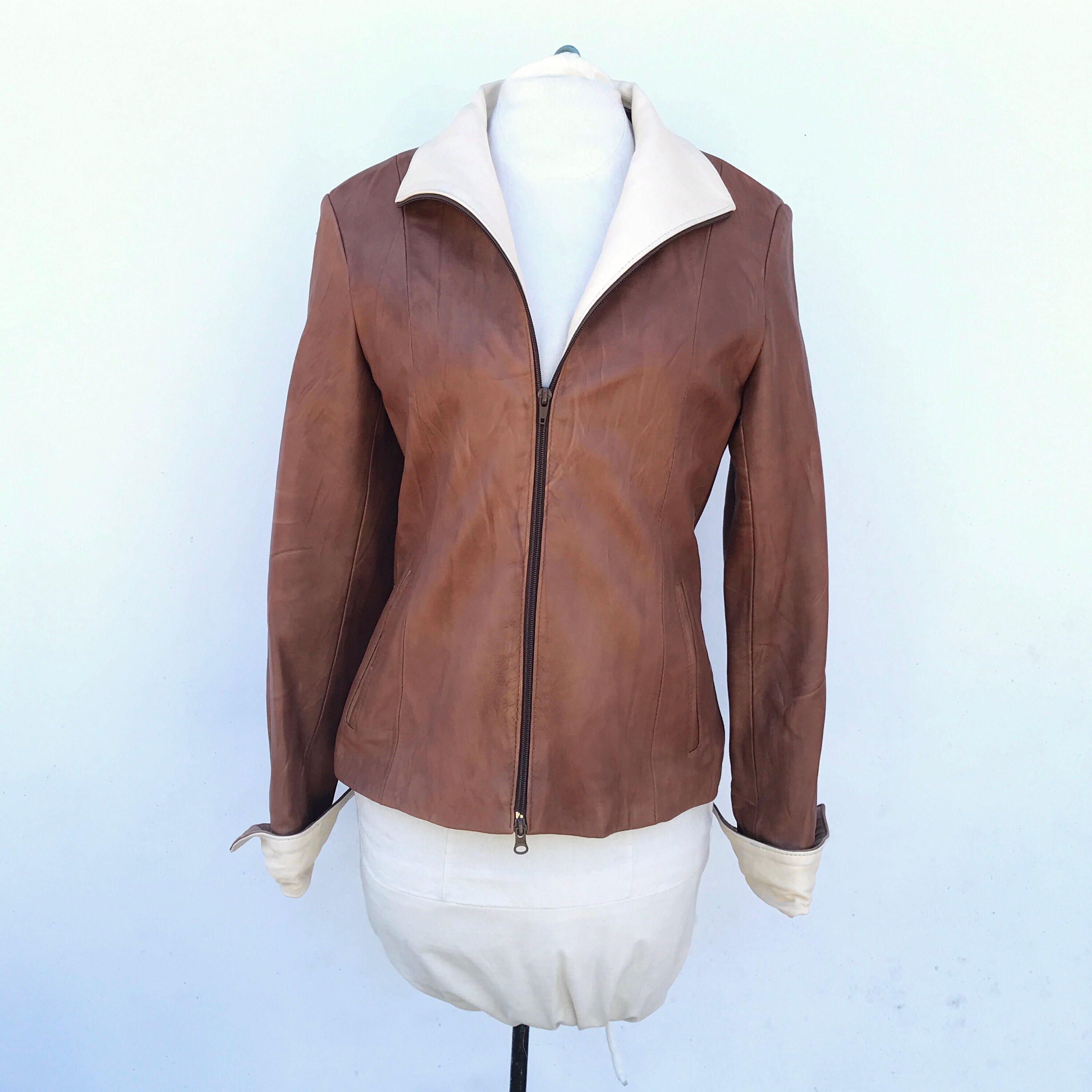 Vintage Leather Jacket Vera Pelle Made 