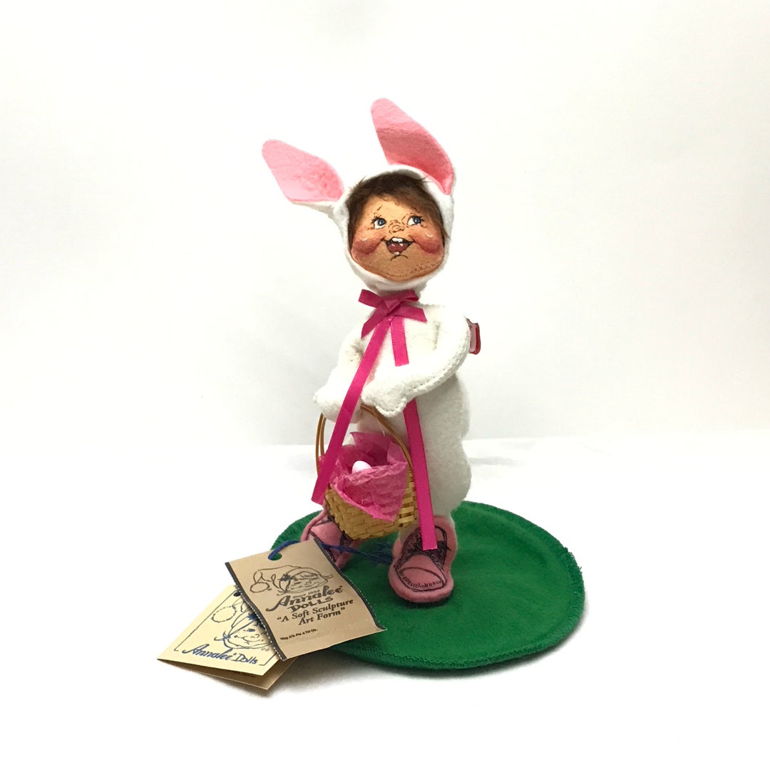 Annalee Easter Figurine, Human in Easter Bunny Costume With Tags ...