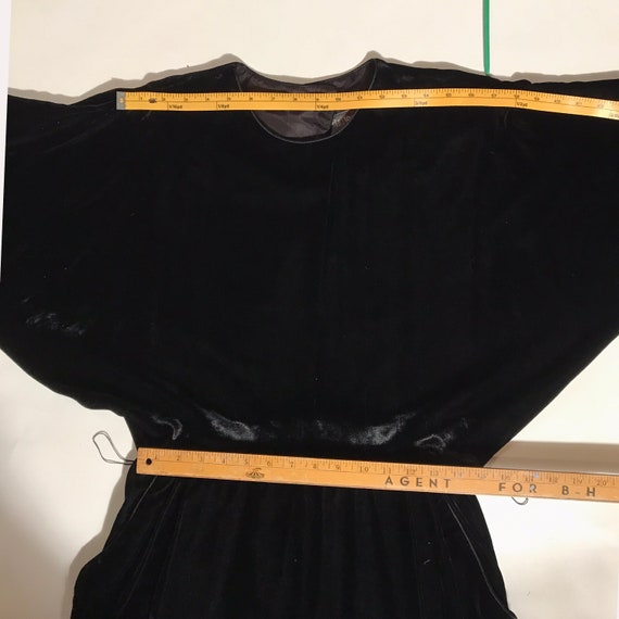 Regina Kravitz Black Velvet Open Back Dress with … - image 5