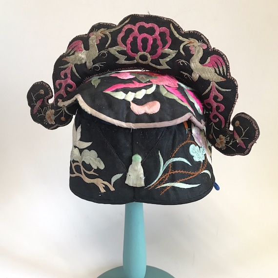 Chinese Silk Embroidered Child’s Hat, Baby Cap - image 1