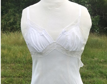 Vintage Ora Feder Nightgown, Hand Embroidered Cotton Batiste