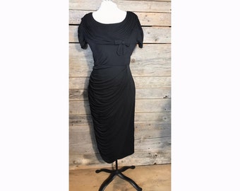 Jack Liebman Wiggle Dress, Vintage Cocktail Dress, LBD Little Black Dress, Small