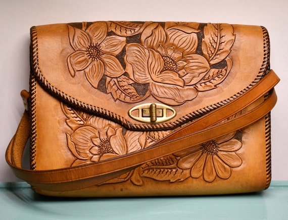 Vintage Tooled Leather Purse