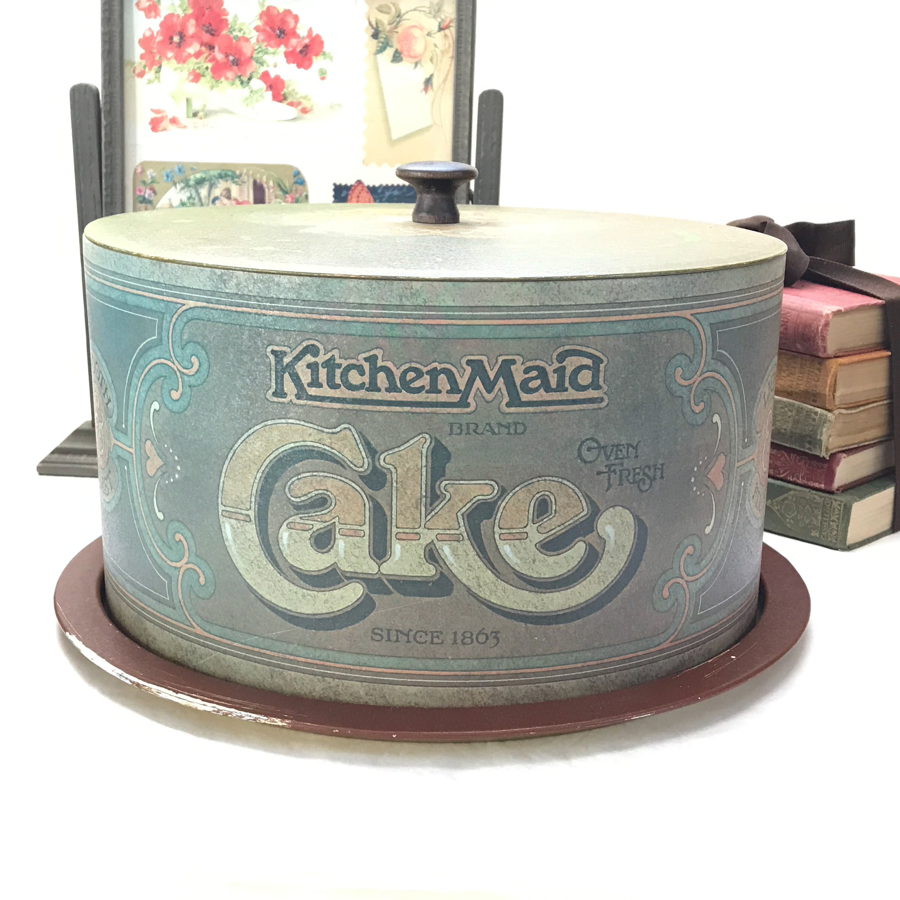 バロノフ　tin  ケーキドーム　cake ballonoff カントリー Ballonoff Cake Tin - Etsy