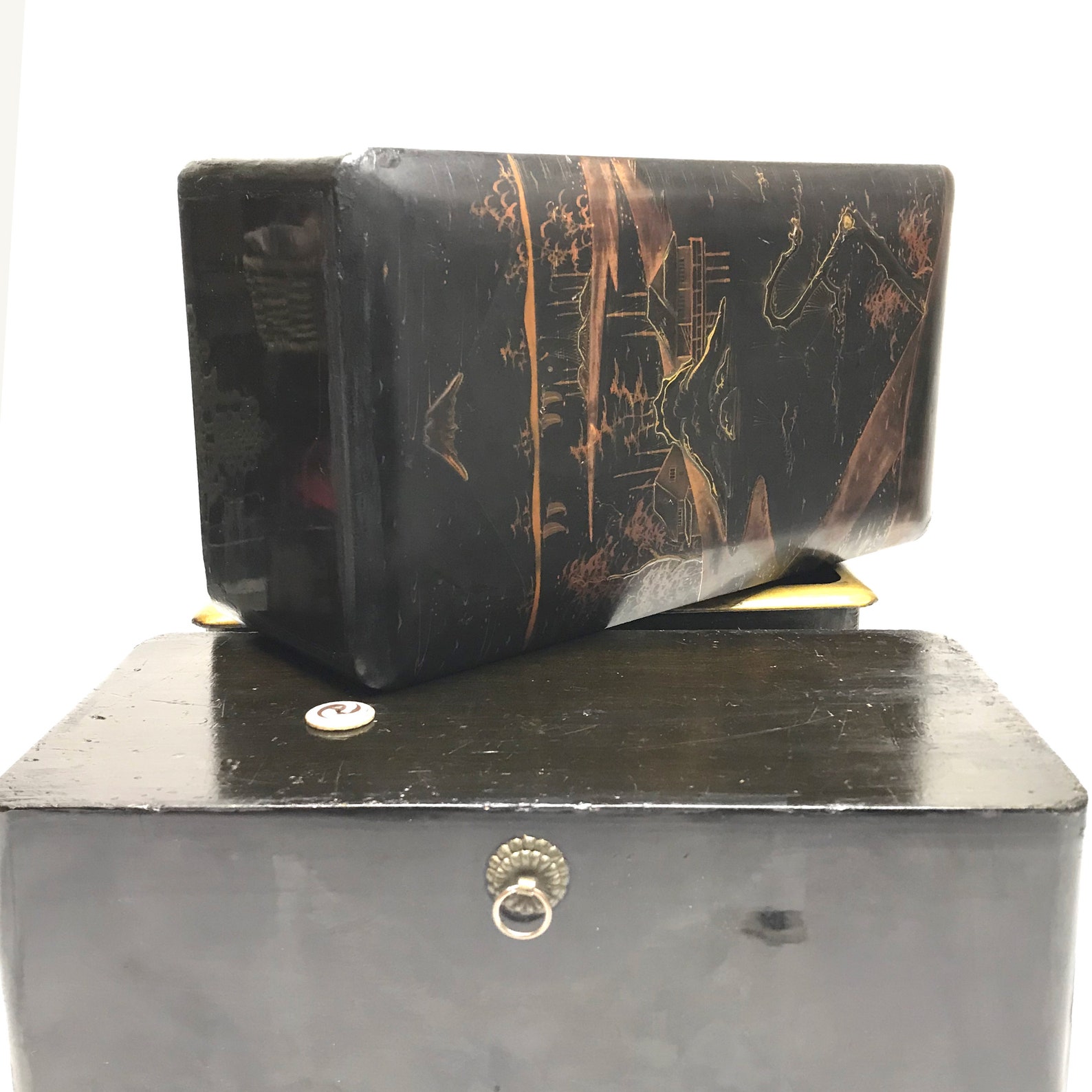 Antique Document Box With Insert Tray RESTORED Vintage Box Etsy Canada