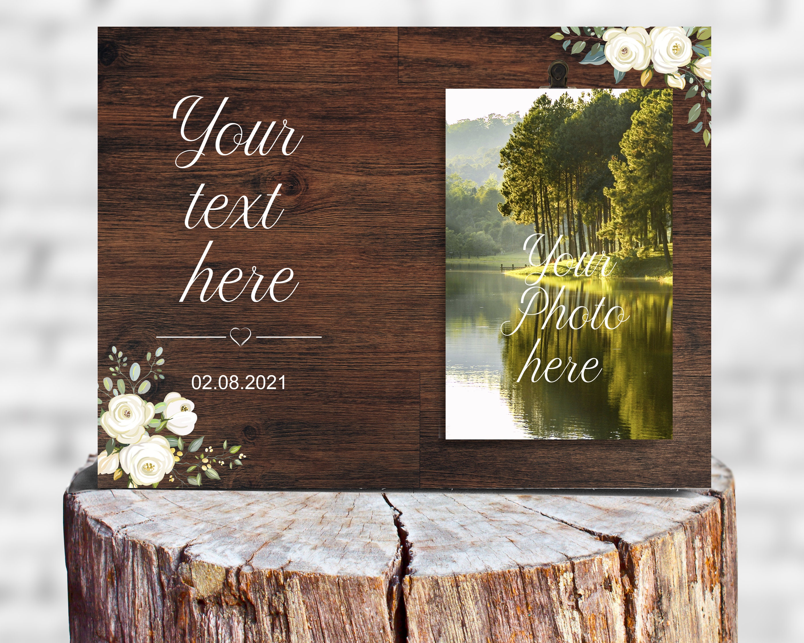Your Text Here Custom Wood Frame 9x12,Birthday gift, custom quote pri…