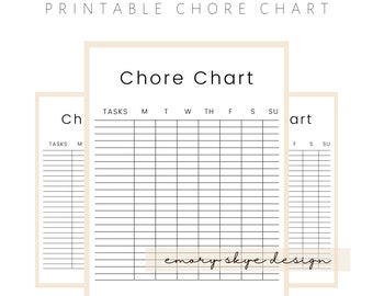 Printable Chore Chart, Chore Chart, To Do List, Chore Chart For Kids, Chore Printable, Printable Bundle, Kids Chore Chart, Instant Download