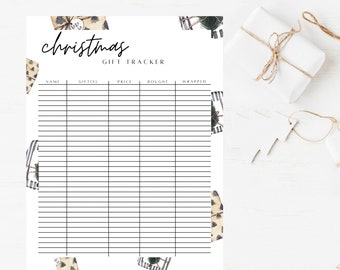 Weihnachtsgeschenk-Planer, Weihnachtsgeschenk-Planer, druckbares Geschenktagebuch, Urlaubsgeschenk-Planer, Weihnachtsgeschenk-Organizer, Sofortiger Download