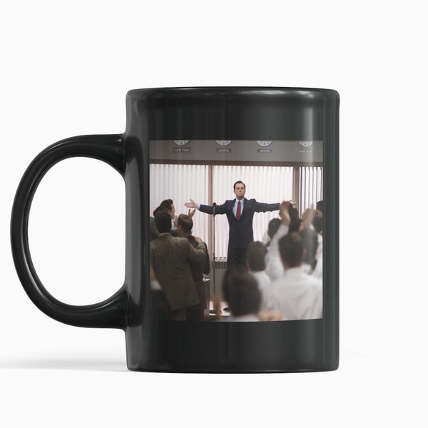 Wolf Of Wall Street Coffee Mug, I'm Not Fucking Leaving Coffee Mug — Leonardo DiCaprio Coffee Mug - Jordan Belfort Coffee Mug