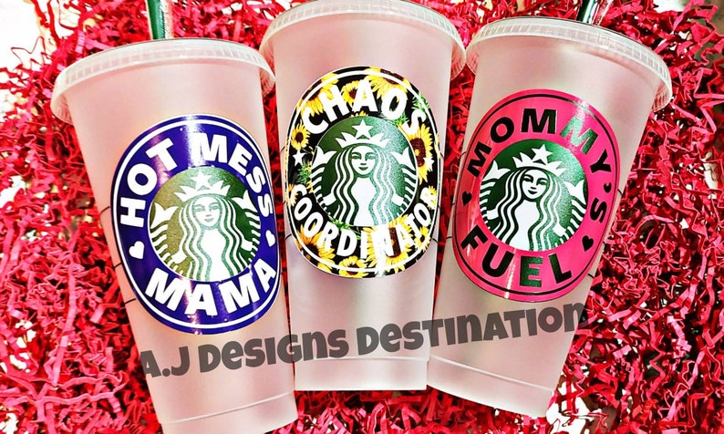 Starbucks Reusable Venti Cold Cup Hot Mess Mama Cup Chaos Coordinator Cup Mama Starbucks Cup Mommy/'s Fuel Cup