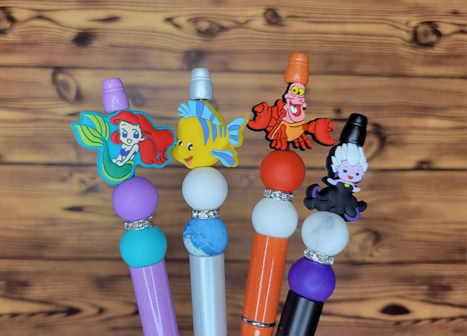 Disney Unwritten Multi Color Glass Beads Little Mermaid Family is