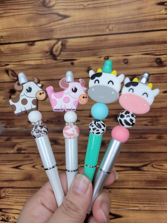 Cow Beaded Ink Pens Moo Pens Cow Print Pens Longhorn Cow Pens 