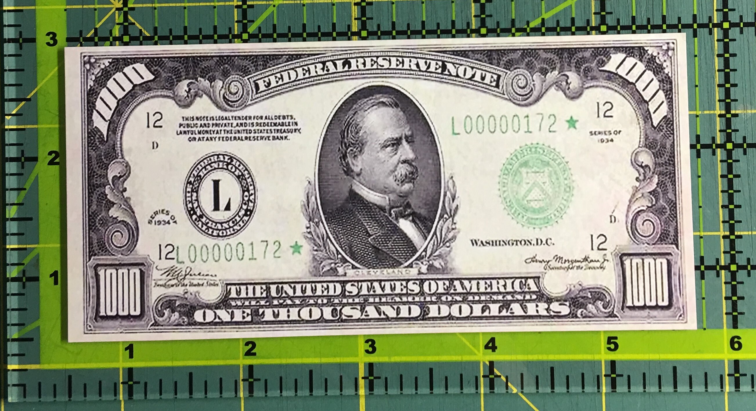1000 Dollar Bill Etsy