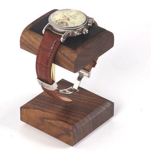 Walnut Solid Wood Watch Display Stand Watch Holder Etsy