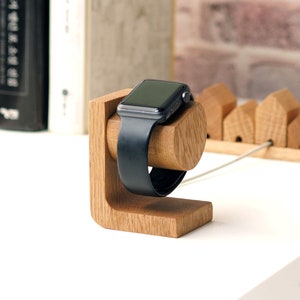 Angle Adjustment, Wooden Apple Watch Stand, Magnetic Stand for Apple Watch, Multifunctional charging dock