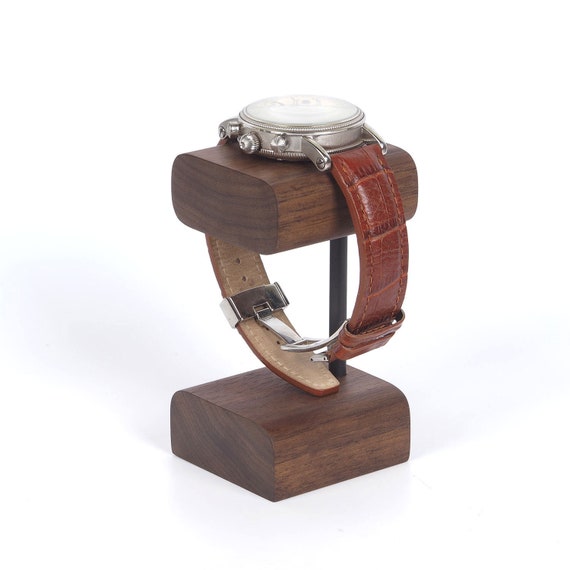 Walnut Solid Wood Watch Display Stand Watch Holder Etsy