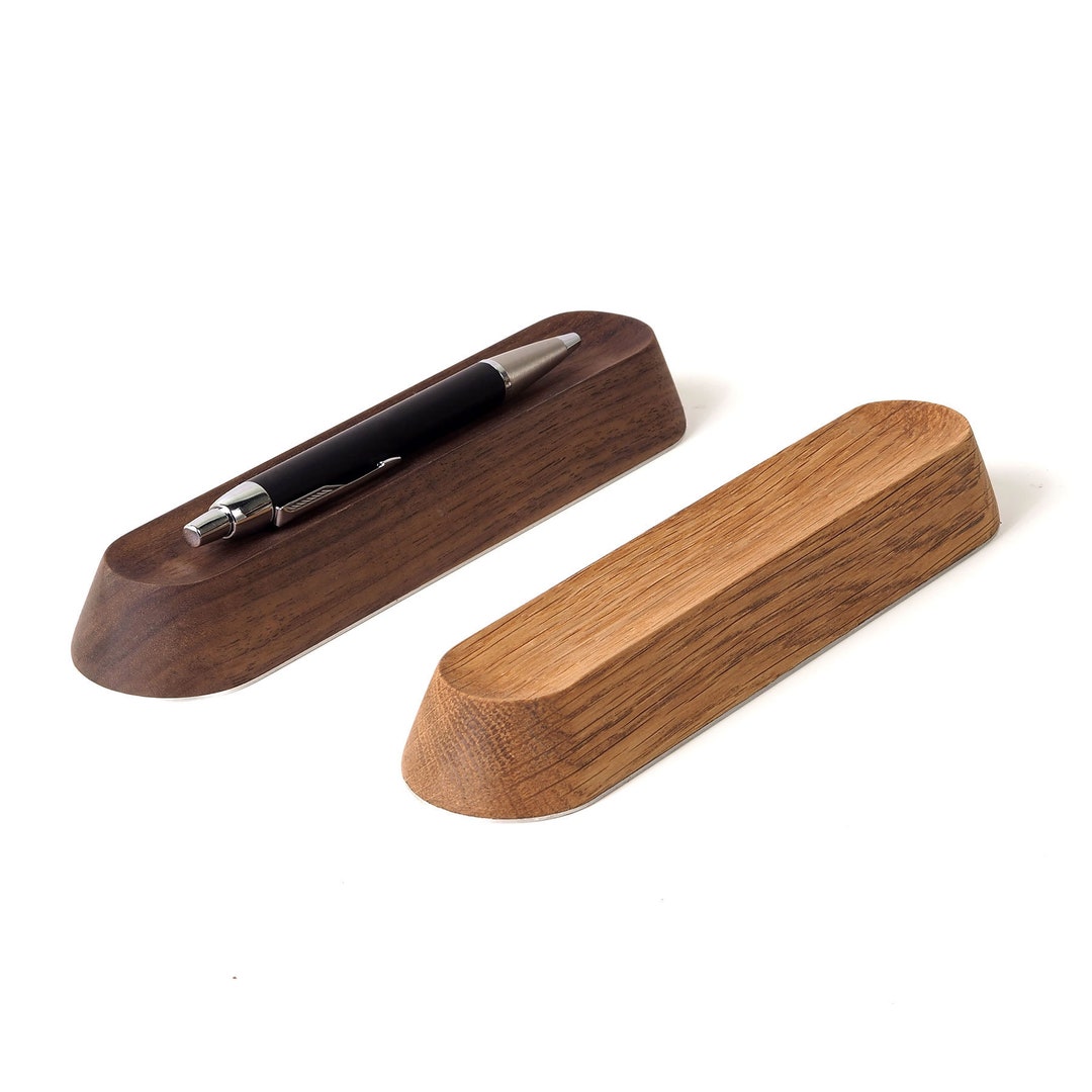 Wood Pen Tray Wooden Pen Holder Minimalist Pen Rest Wooden Etsy