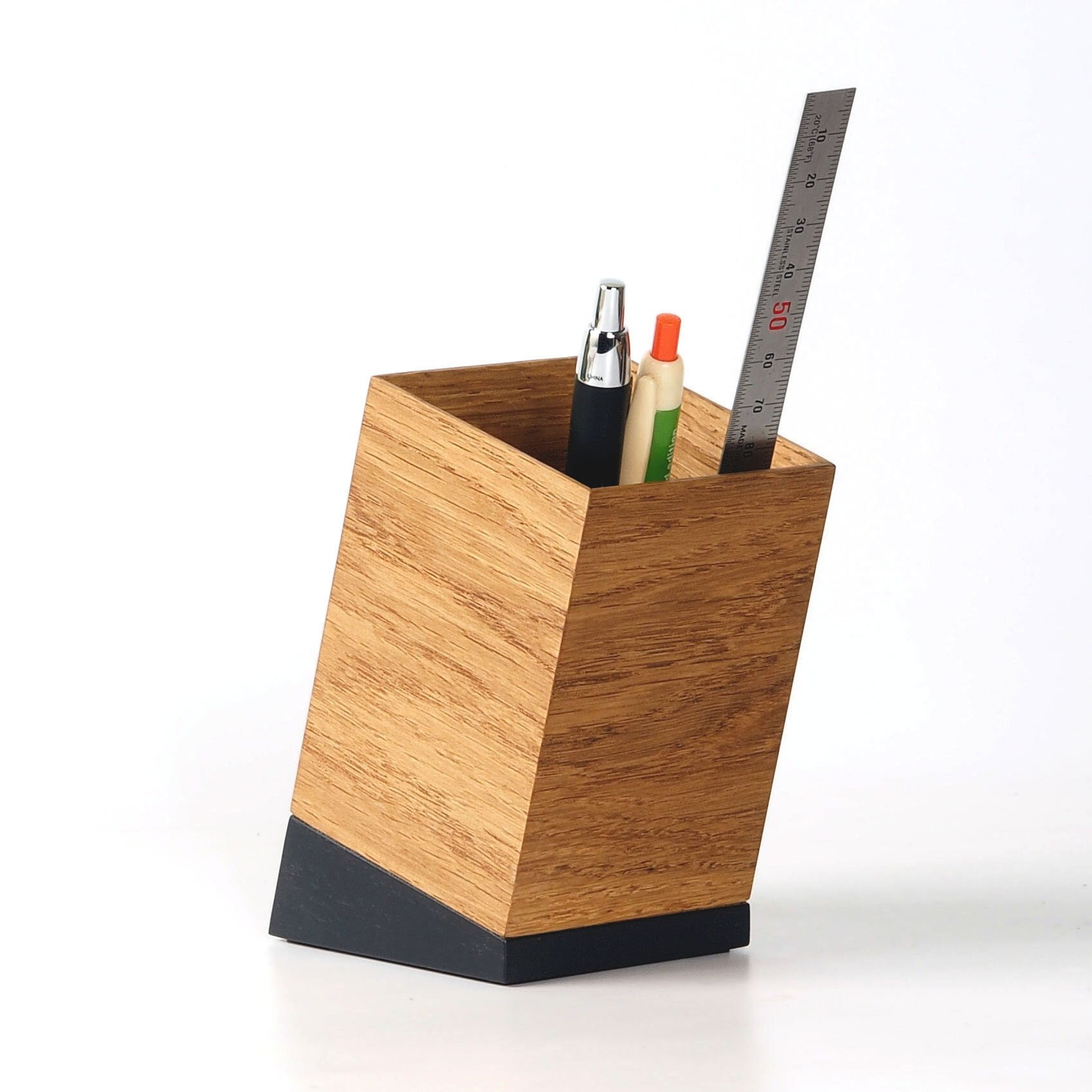 Wooden Pen Holder Lovely Office Desk Pencil Container Stationery Pencil  Holders Storage Box Wooden Pen Holder SQUARE