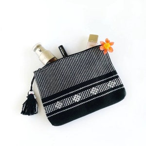 Boho makeup bag. Unique beauty bag and Perfect Valentines gift for her. Ladies Boho clutch purse and cosmetic bag.