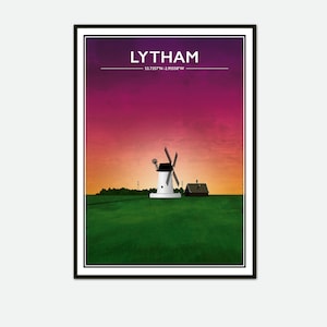 Lytham Windmill Illustratie | Art | Druk op de knop | verschillende maten