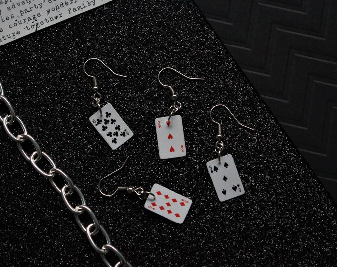 Playing Card Earrings
