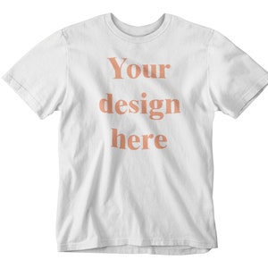 Custom Personalised T-shirt or Polo with your Text Here and Your Design Here, Unisex T-shirt with Photo and/or Text with Your Logo Here