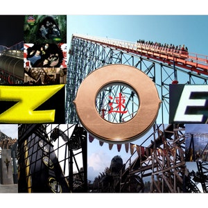 Theme Park Rollercoaster Gifts Personalised Name Face Mask, Coaster, Placemat or Phone case as decoration or present for someone you love