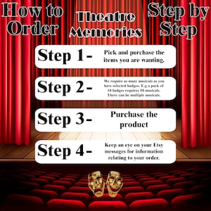Musical Theatre Pin Badges, 32mm Pinback Buttons, West End, Broadway, Pick your own Badges, Theatre Gifts, I Love Musical Theatre Merch image 5