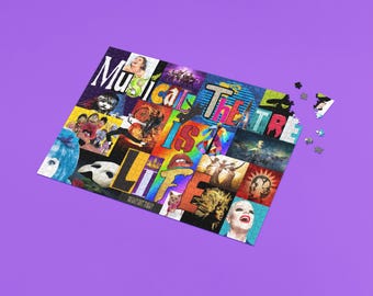Musical Theatre Is Life 300 Piece Puzzle, Musical Theatre Game, West End and Broadway Large Puzzle, Family Games Night Puzzle for All