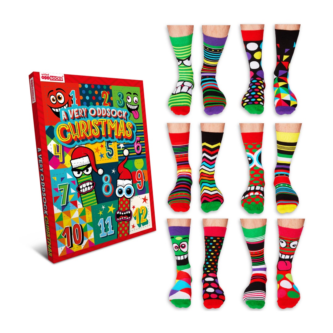 Men's Sock Advent Calendar for Christmas, Sock Presents, Secret Santa