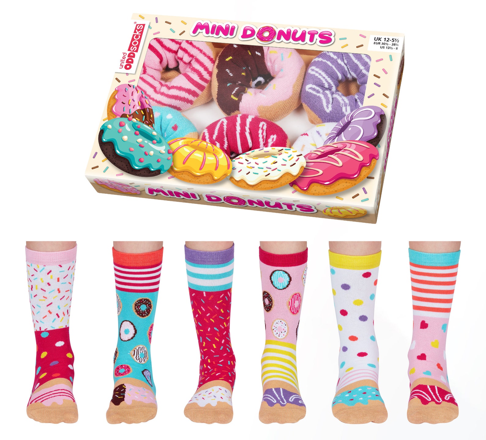 Mini Donuts Gift Box Sock Set for Her Six Unique and Quirky Etsy UK