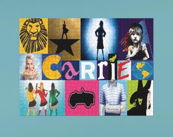 Personalised 300 Piece Puzzle, Musical Theatre Game, West End and Broadway Large Puzzle, Personalised Puzzle, Unique Musical Theatre Gift