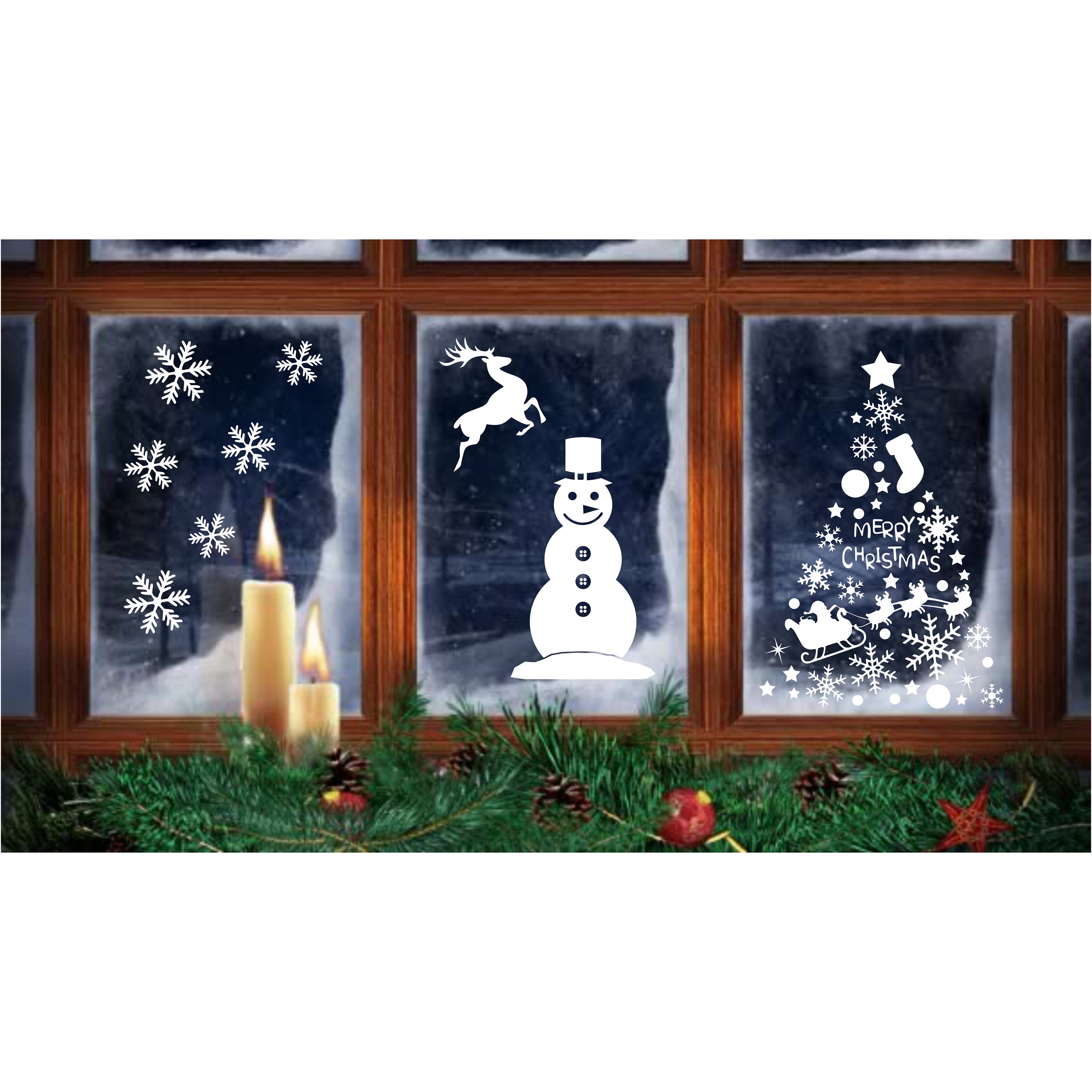 WeihnachtsAufkleber für Fenster und Wanddekoration von Etsy