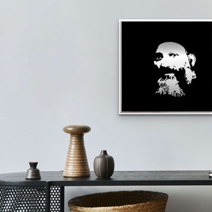 Rav Kook portrait from Stainless Steel | Special Jewish Gift | Gift for him | Gedolim pictures  | Rav Kook picture | Zion | Israel art