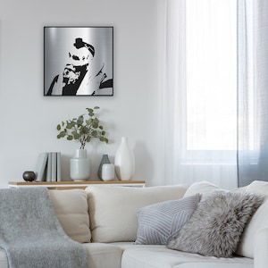 Rav Yehuda Leib Shteinman metal portrait  on metal background | Special Jewish Gift for him | Gedolim pictures | Jewish art