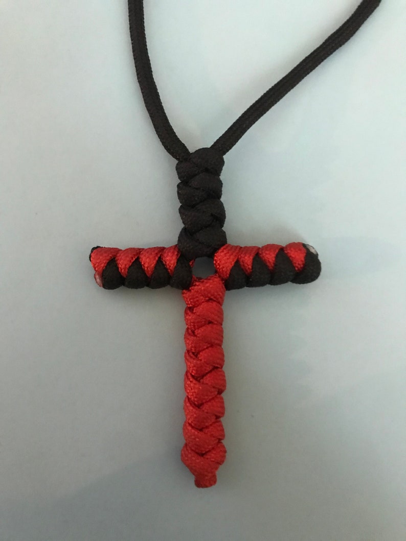 Paracord Cross necklace 22 Etsy