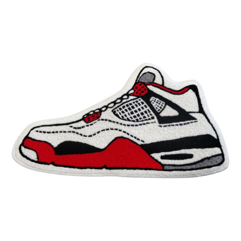 Custom Made Streetwear Nike Air Jordan 4 IV Fire Red Bred | Etsy