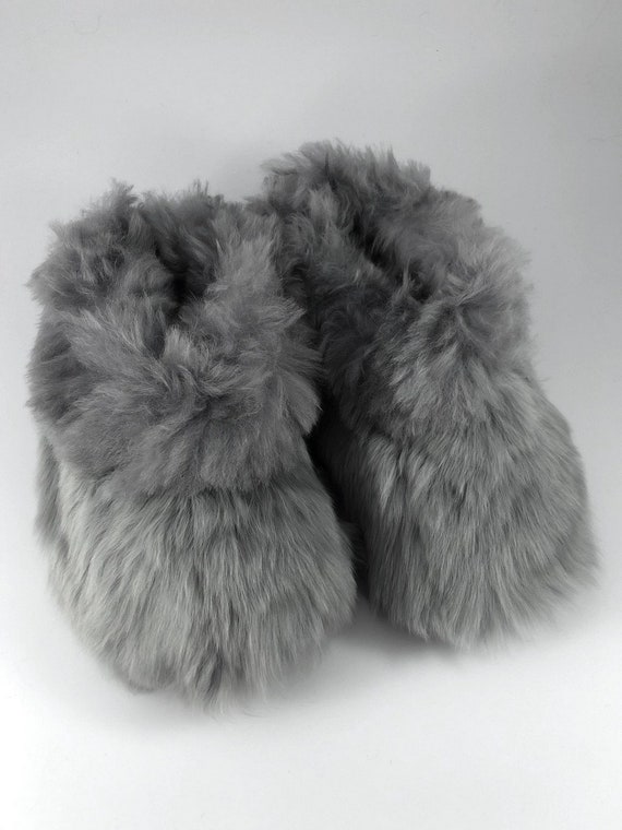 Luxury Baby Alpaca Fur Slippers Real Fur Moccasins Furry | Etsy