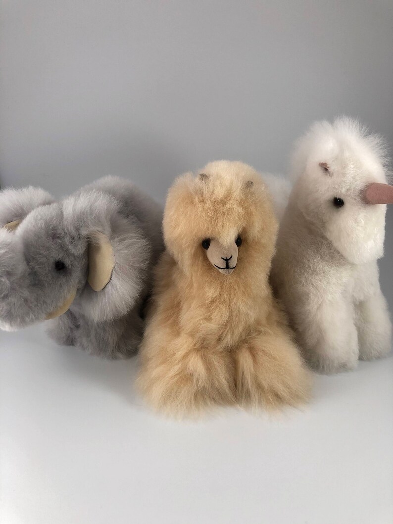 ELEPHANT Alpaca Fur Soft Toy Decorative Stuffed Animal Baby | Etsy